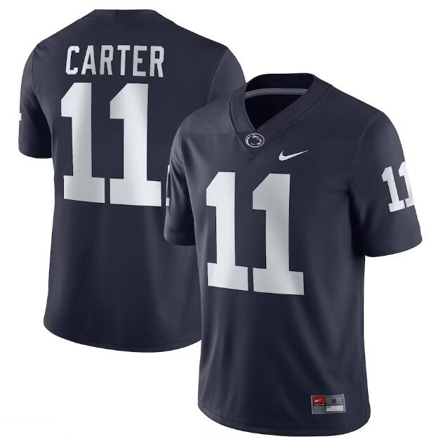 Men's Navy Penn State Nittany Lions #11 Abdul Carter Stitched Football Jersey